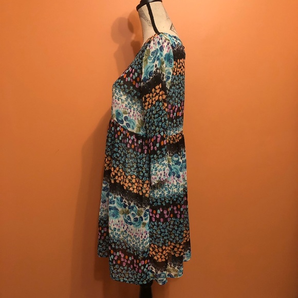 Monteau Semi Sheer Floral Dress - M - Picture 3 of 7